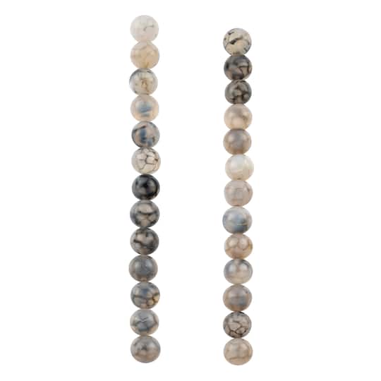 12 Pack: Black Rutilated Agate Round Beads, 10mm by Bead Landing™